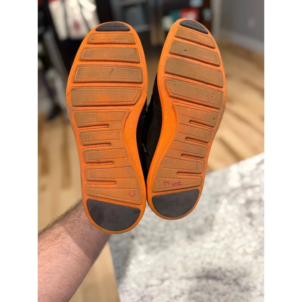 Cole‎ Haan LunarGrand Chukka Boots Mens 9.5 Brown Suede Orange Lunarlon C11187